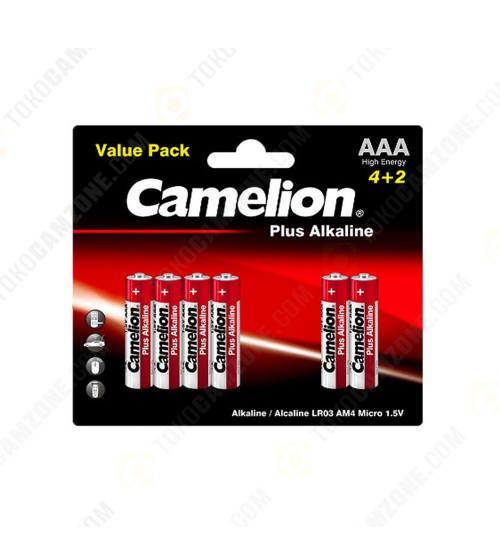 Camelion Plus Alkaline Battery AAA BP4 + 2